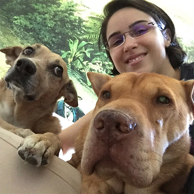 Photo of Livia and two dogs