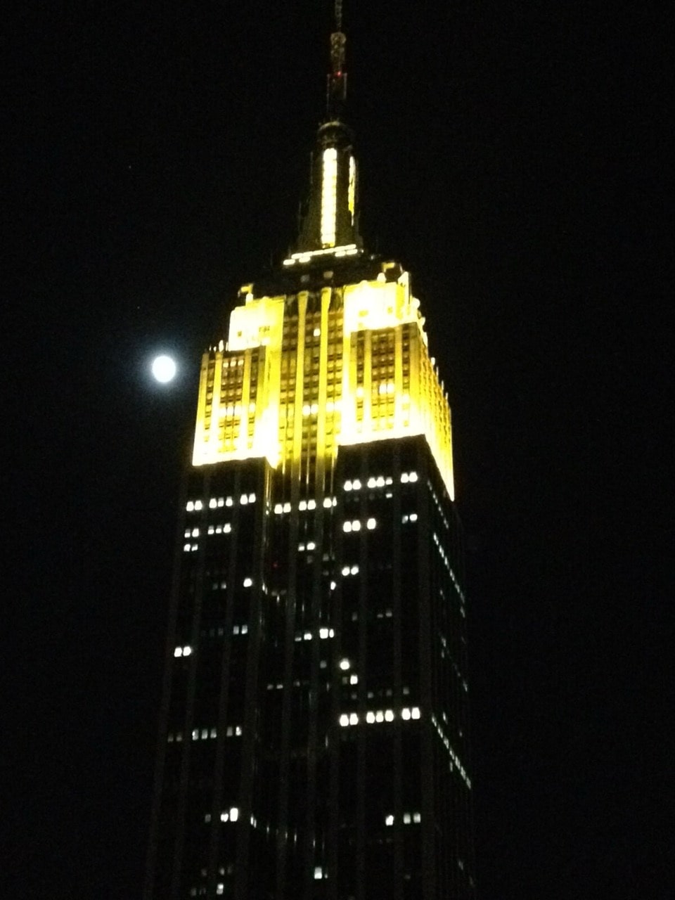 Photo of a building in the dark